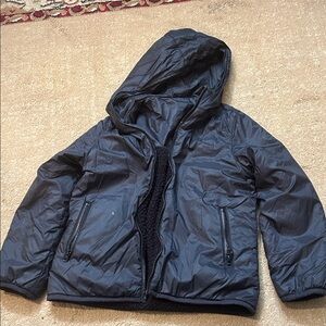 Kids Black ReversibleHooded Jacket